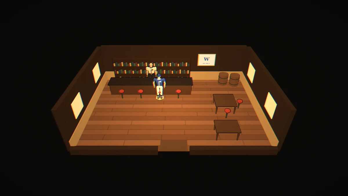 The Rift Tavern, shown as its existing walk-in game room.