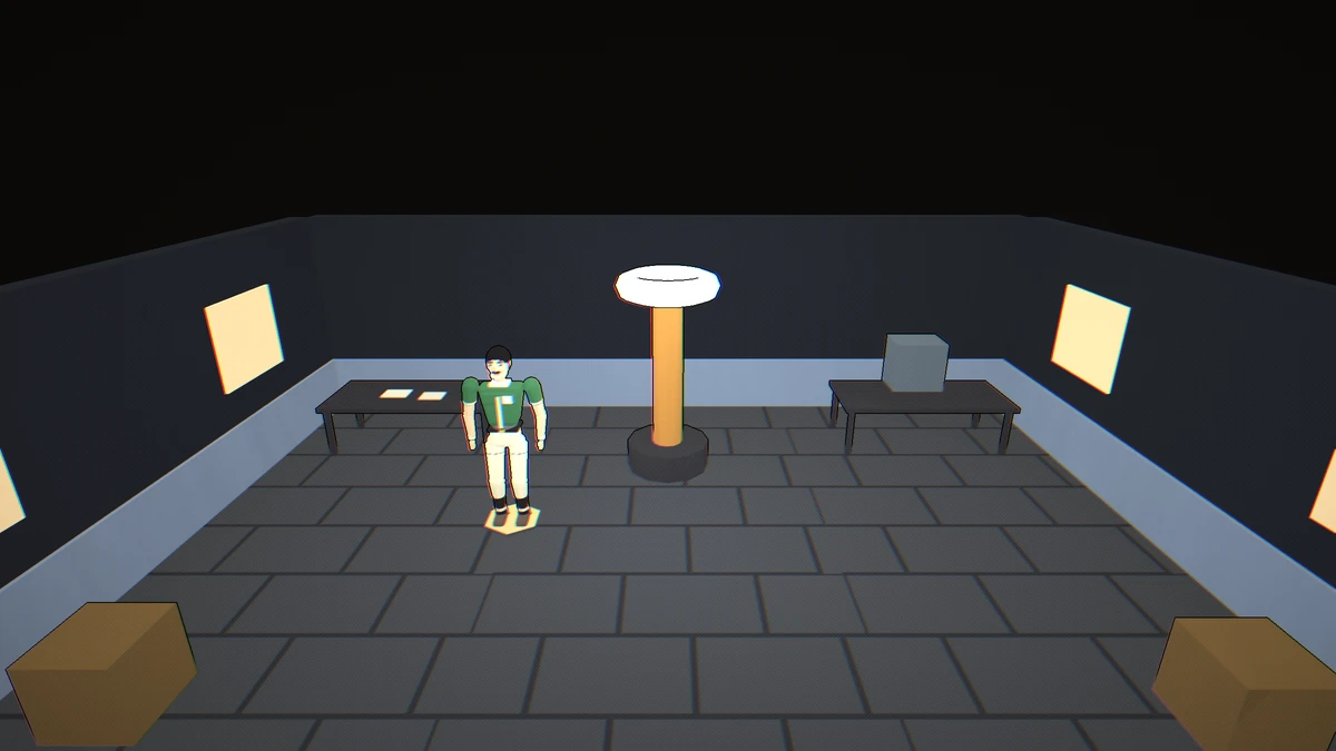 A closer view of the people and furnishings in Tesla's Rift Lab.