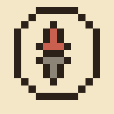 The Compass sprite drawn by Waymark’s native pixel kit.