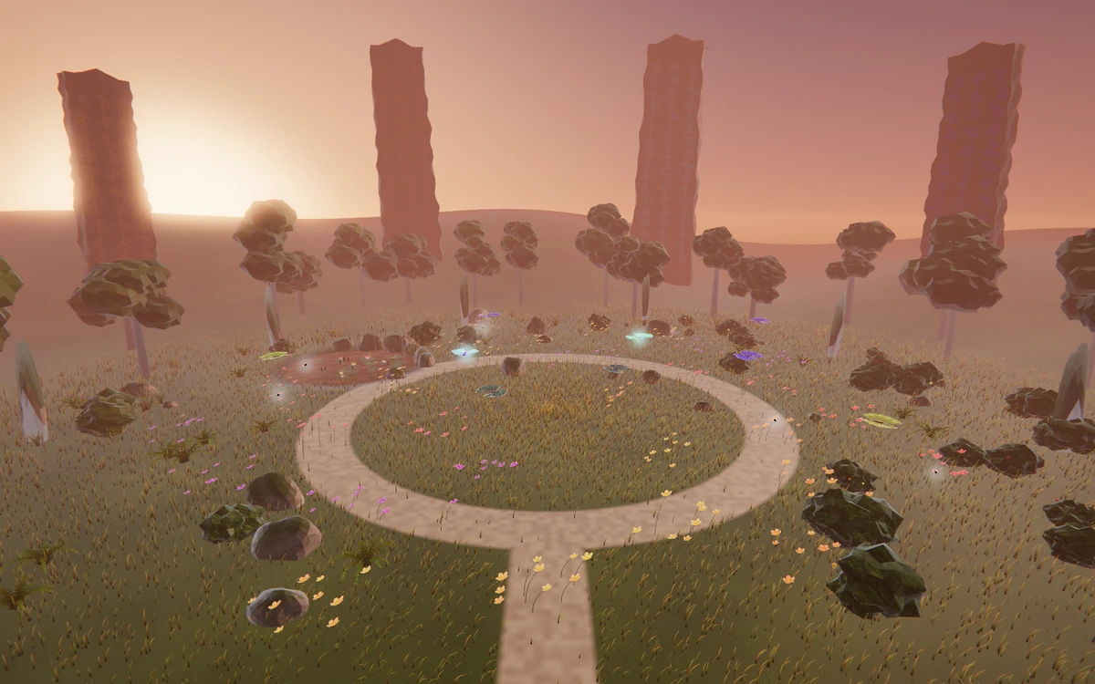 The Concert garden, looking in from the entrance.