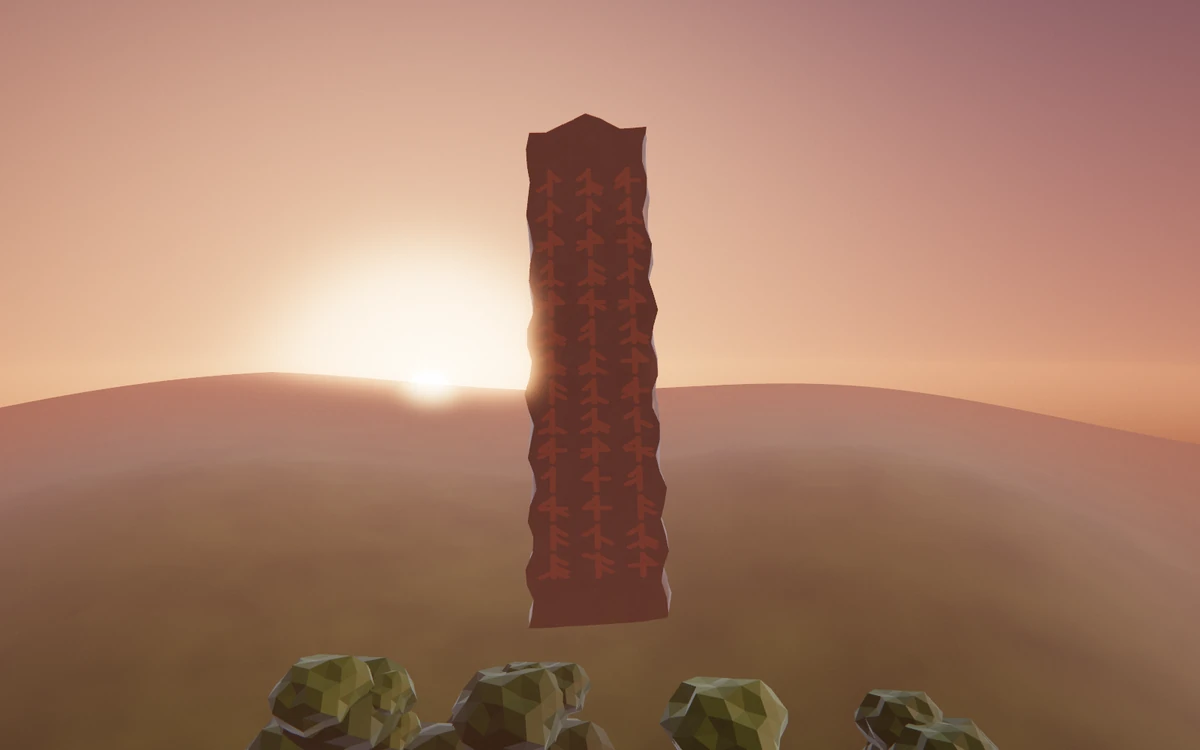 Earth monolith in the original Wild Choir garden.
