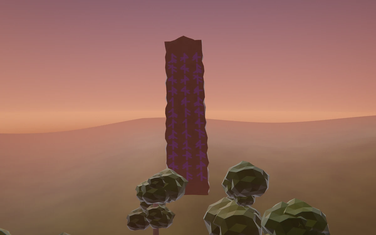 Stone monolith in the original Wild Choir garden.
