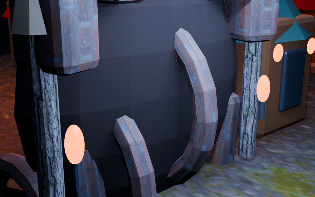 Working on the goblin scene idea more and 5.6 is /really/ good at building goblin architecture! It’s fun in a cartoonish media from the original Advisory Hour note.