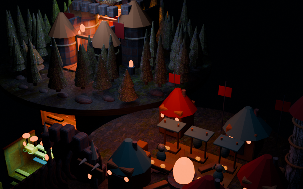 Working on the goblin scene idea more and 5.6 is /really/ good at building goblin architecture! It’s fun in a cartoonish media from the original Advisory Hour note.
