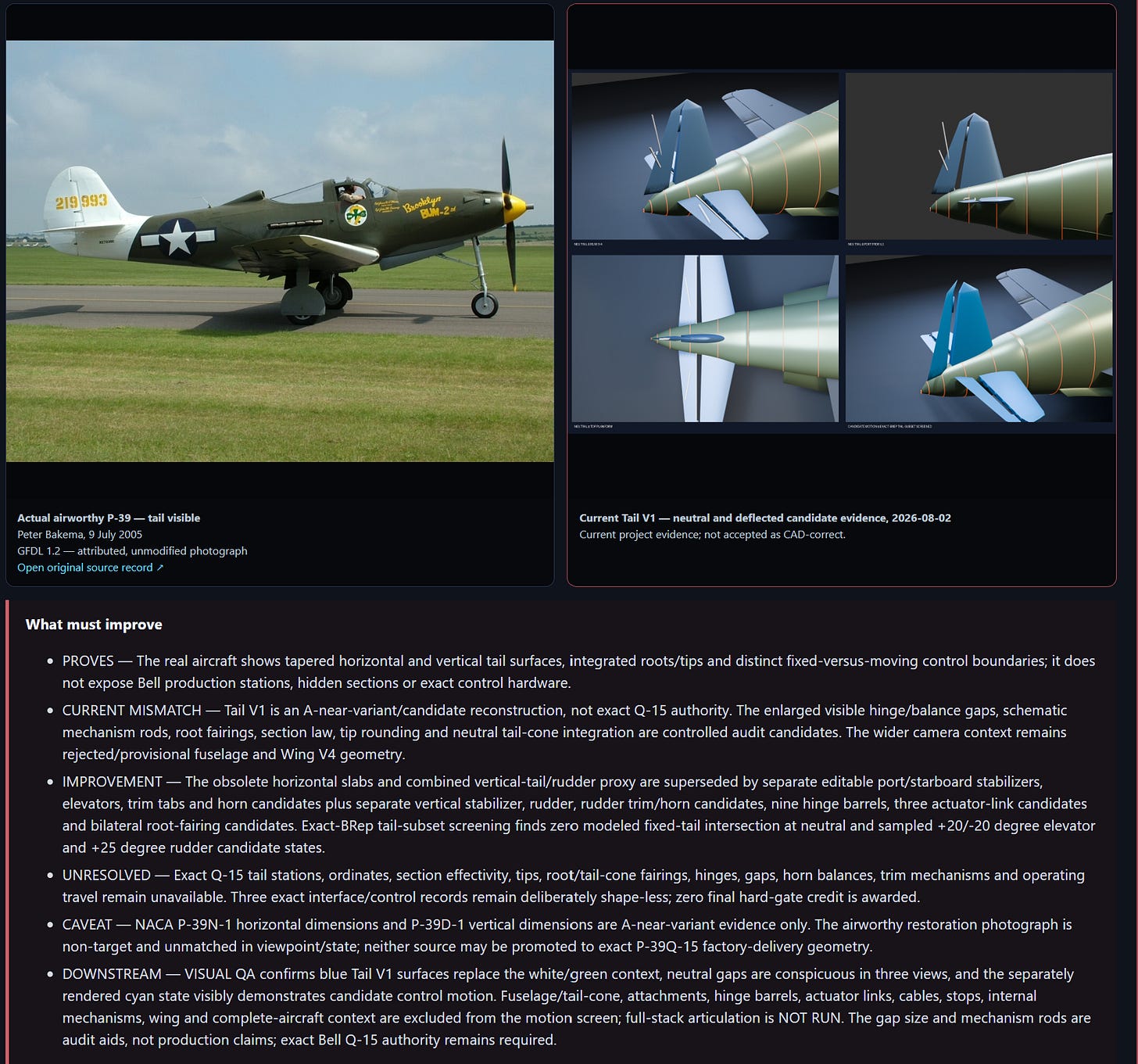 When AI-Driven Blender Modeling Fails: P-39 Airacobra image from the original Advisory Hour post.