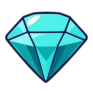 A sparkling blue gem