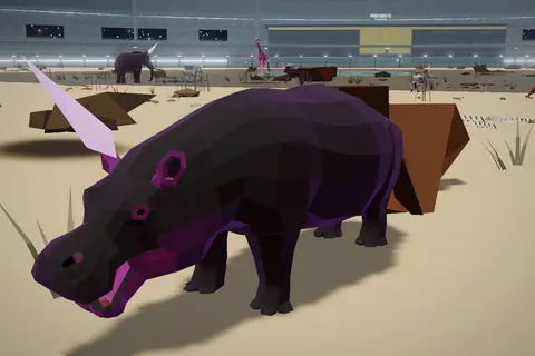 Mire Hippo in Ombra Savanna.