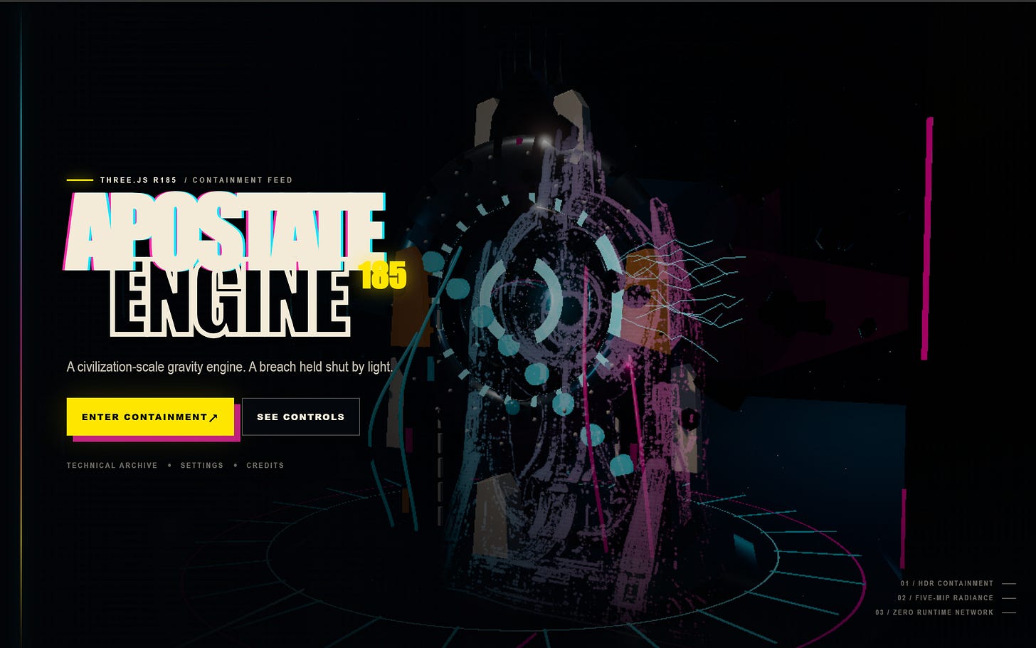 The Apostate Engine: Weird Aerospace image from the original Advisory Hour post.