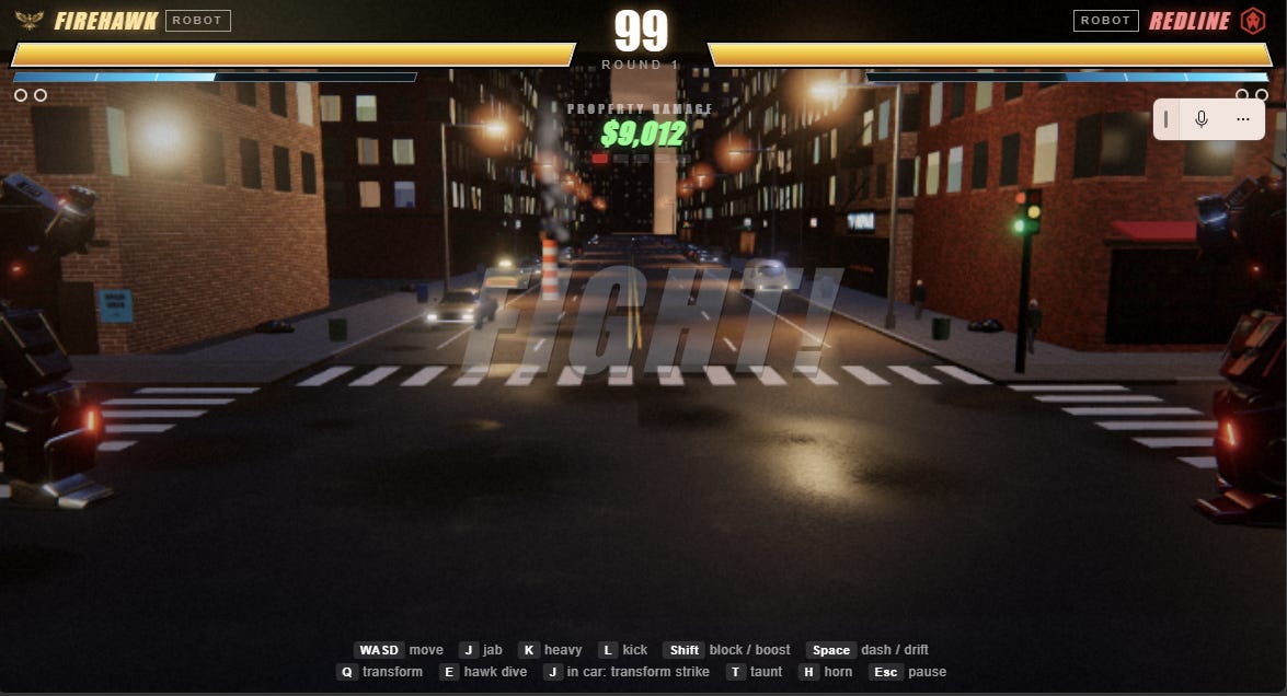 Gamelab: Transformers inspired robot brawler image from the original Advisory Hour post.