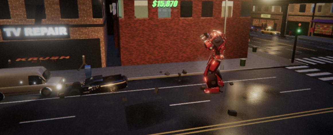 Gamelab: Transformers inspired robot brawler image from the original Advisory Hour post.