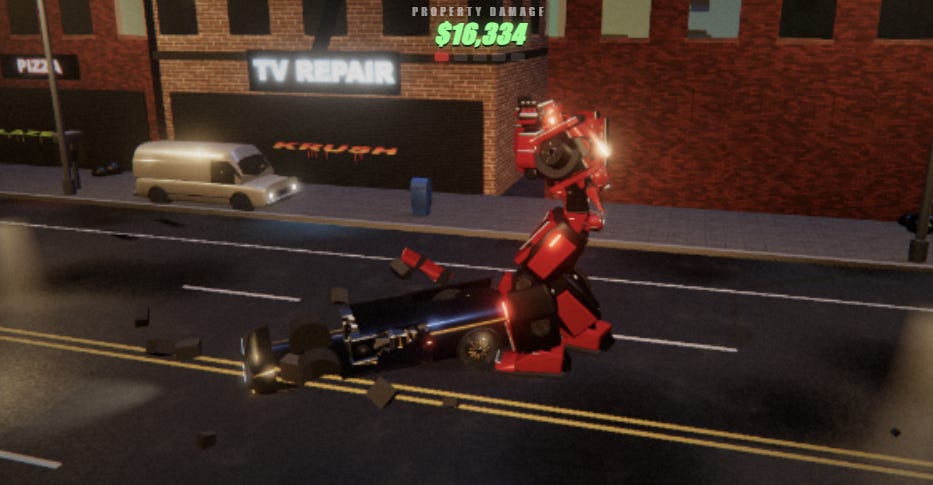 Gamelab: Transformers inspired robot brawler image from the original Advisory Hour post.