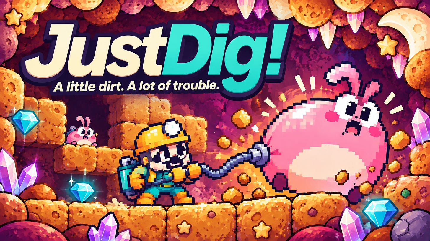 Gamelab: JustDig! image from the original Advisory Hour post.