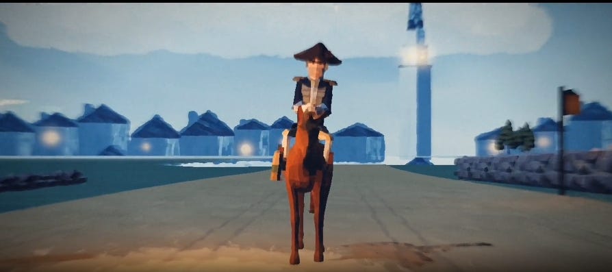 Gamelab: Revere's Ride: Lantern Run image from the original Advisory Hour post.