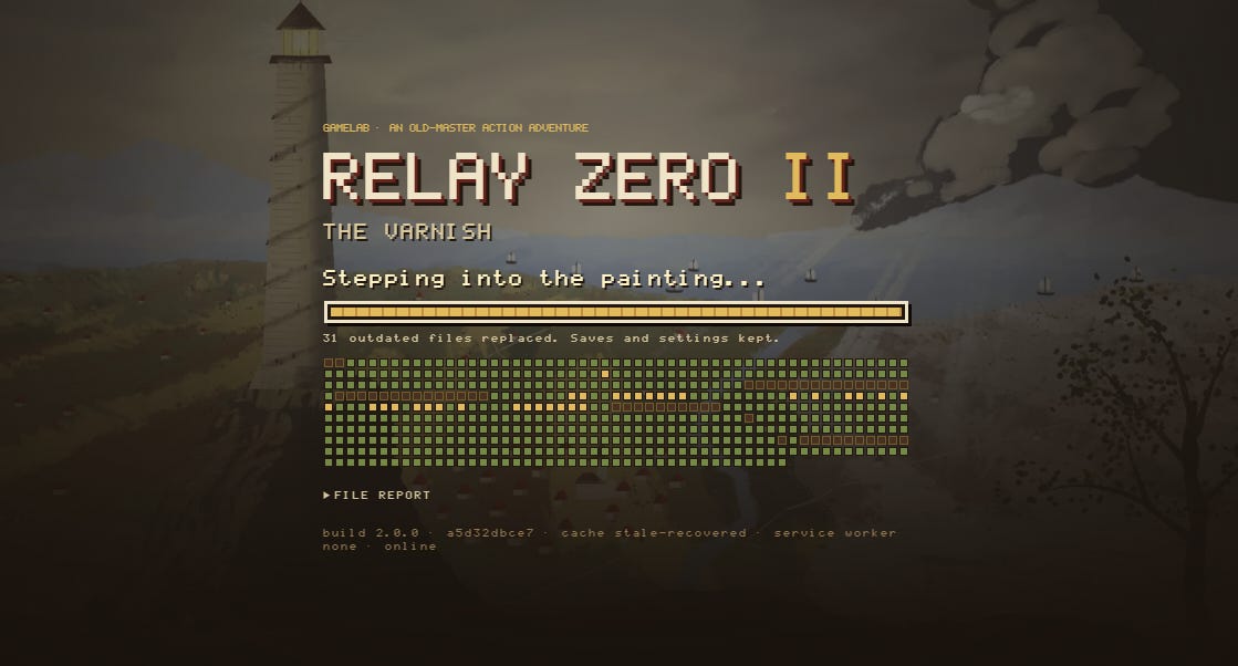 Gamelab: Relay Zero II: The Varnish image from the original Advisory Hour post.