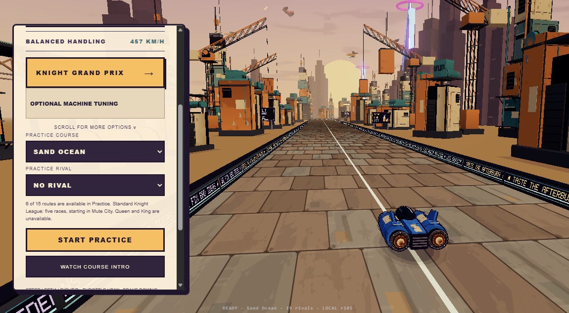 Gamelab: SciFi Racer: Get your race on image from the original Advisory Hour post.
