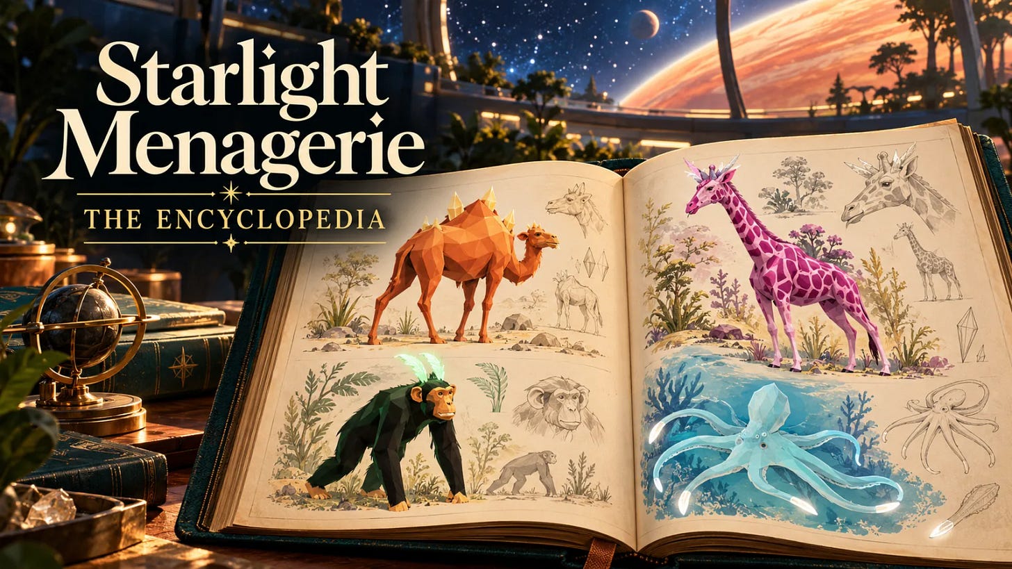 Gamelab’s Starlight Menagerie: The Encyclopedia image from the original Advisory Hour post.