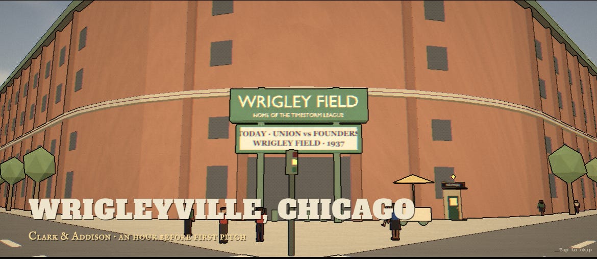 Gamelab: Timestorm Baseball II: Season of the Rift image from the original Advisory Hour post.
