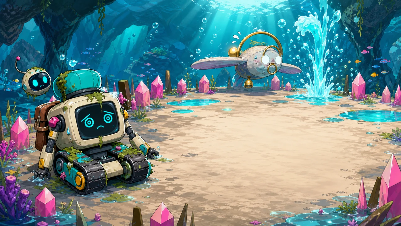 The robot completes Bellfin's shell song.