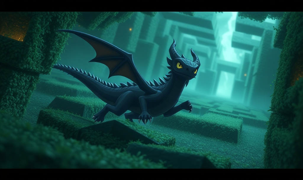 Dark anime-style Snapdragon chip running fast through a maze