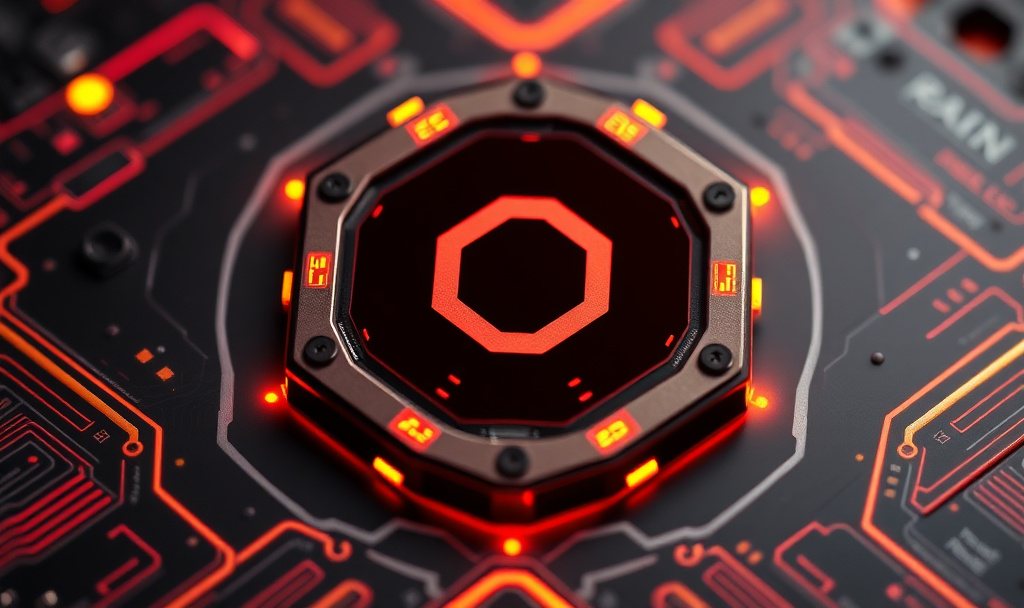 Illustration of a Snapdragon Hexagon processor framed as a raid boss