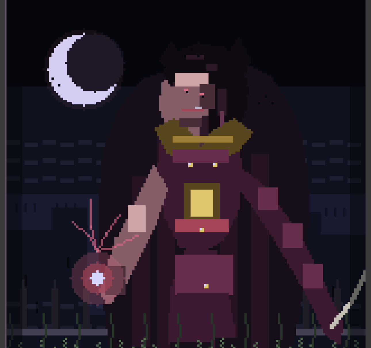 Second 5.4.L pixel-art SVG experiment with coaching artifacts and technique traces