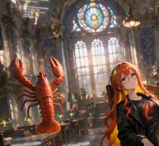 Hermes daydreaming while fixing Claw