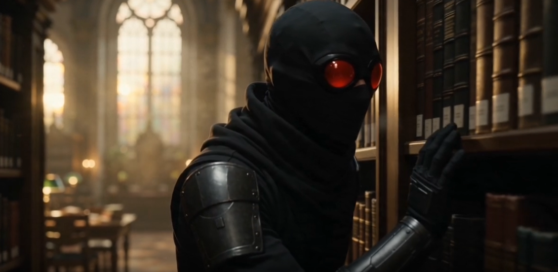 Bug-themed adversary scene from the new episodic harness