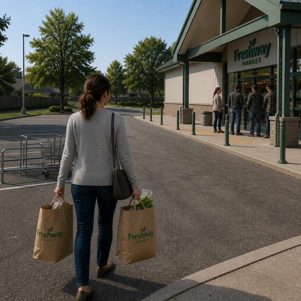 Generated John’s World frame: Taking groceries home and putting them away (3 of 9).