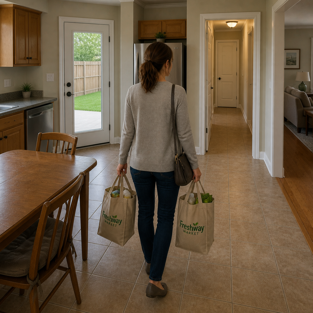 Generated John’s World frame: Taking groceries home and putting them away (9 of 9).