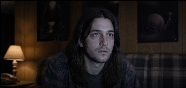 Generated video still from a John’s World crossover scene with a television and basement setting.