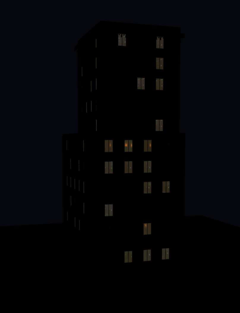 Wasn’t thrilled by how the buildings were coming along in city explorer, so built a procedural building system. This is media from the original Advisory Hour note.