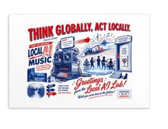 Product mockup for Standard Postcard - Greetings from Local AI Lab.