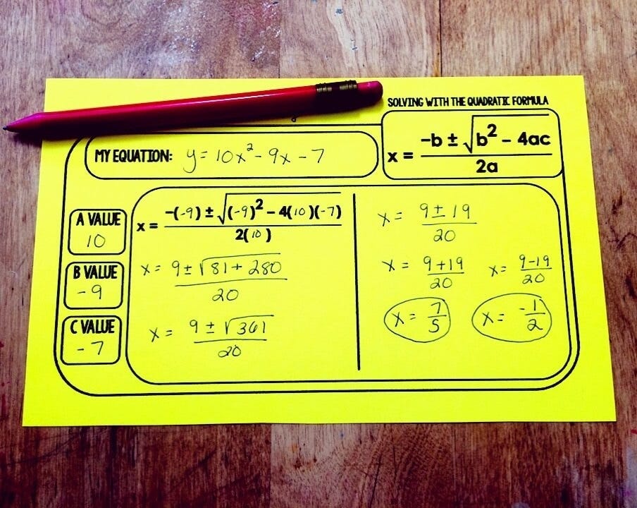 Scaffolded Math and Science: Fun with Quadratics