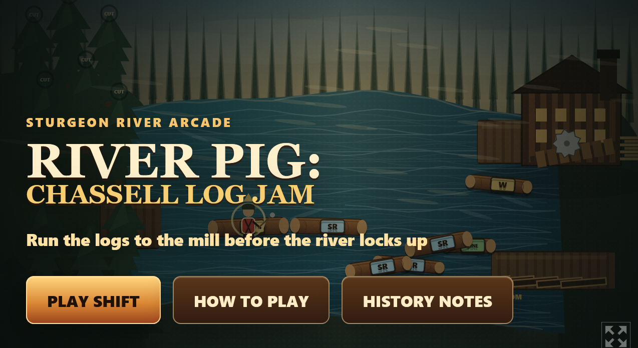 River Pig: Chassell Log Jam — My Week 2 Independence Engine screenshot from the original Substack post.