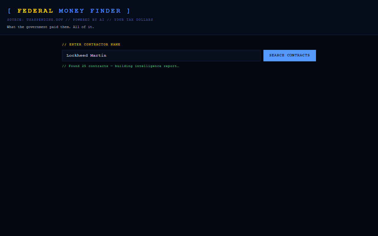 Summer into AI 2026: Federal Money Trail screenshot from the original Substack post.