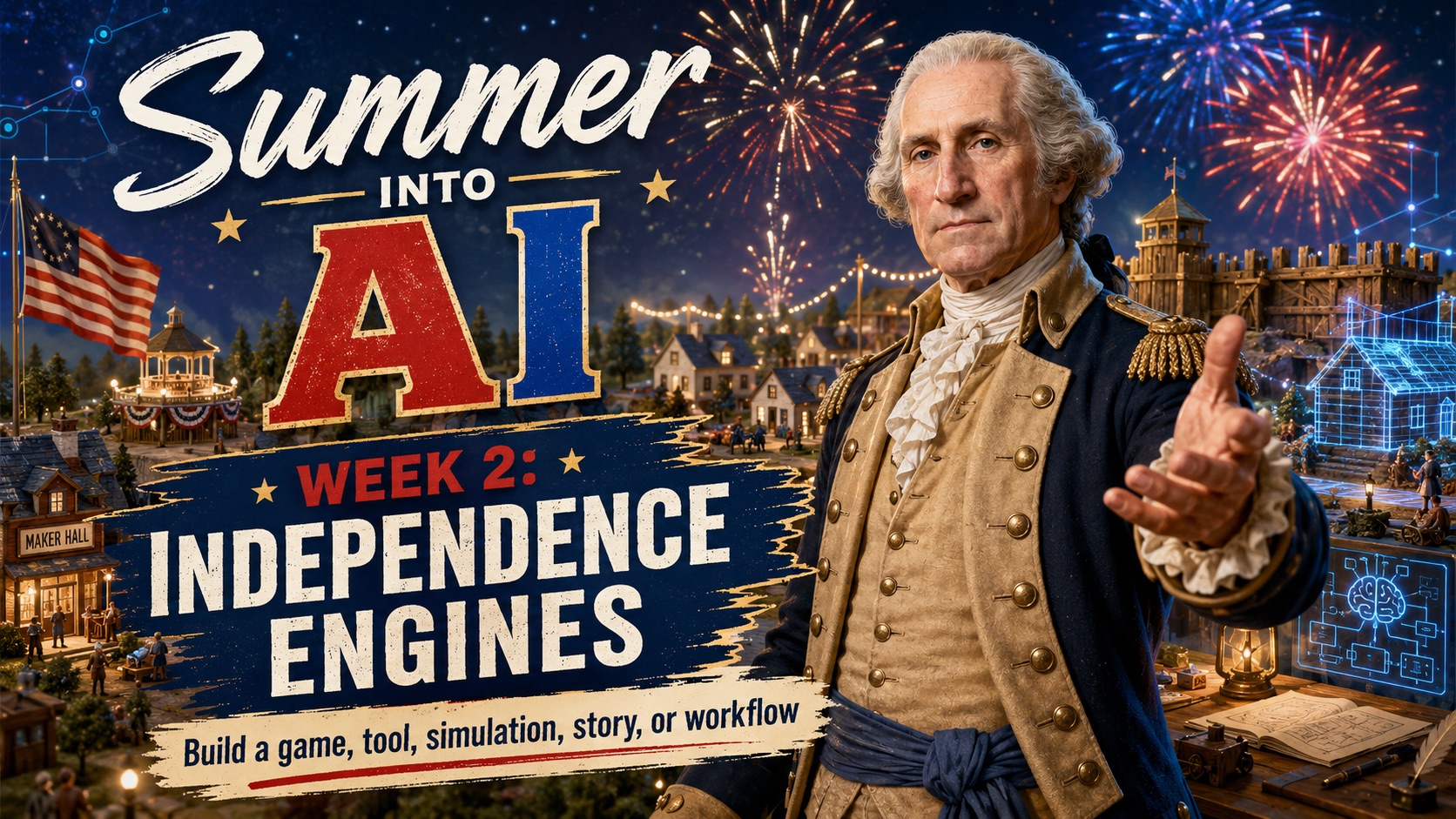 Summer into AI 2026: Week 2 Theme - Red, White, Boom! image from the original Substack post.
