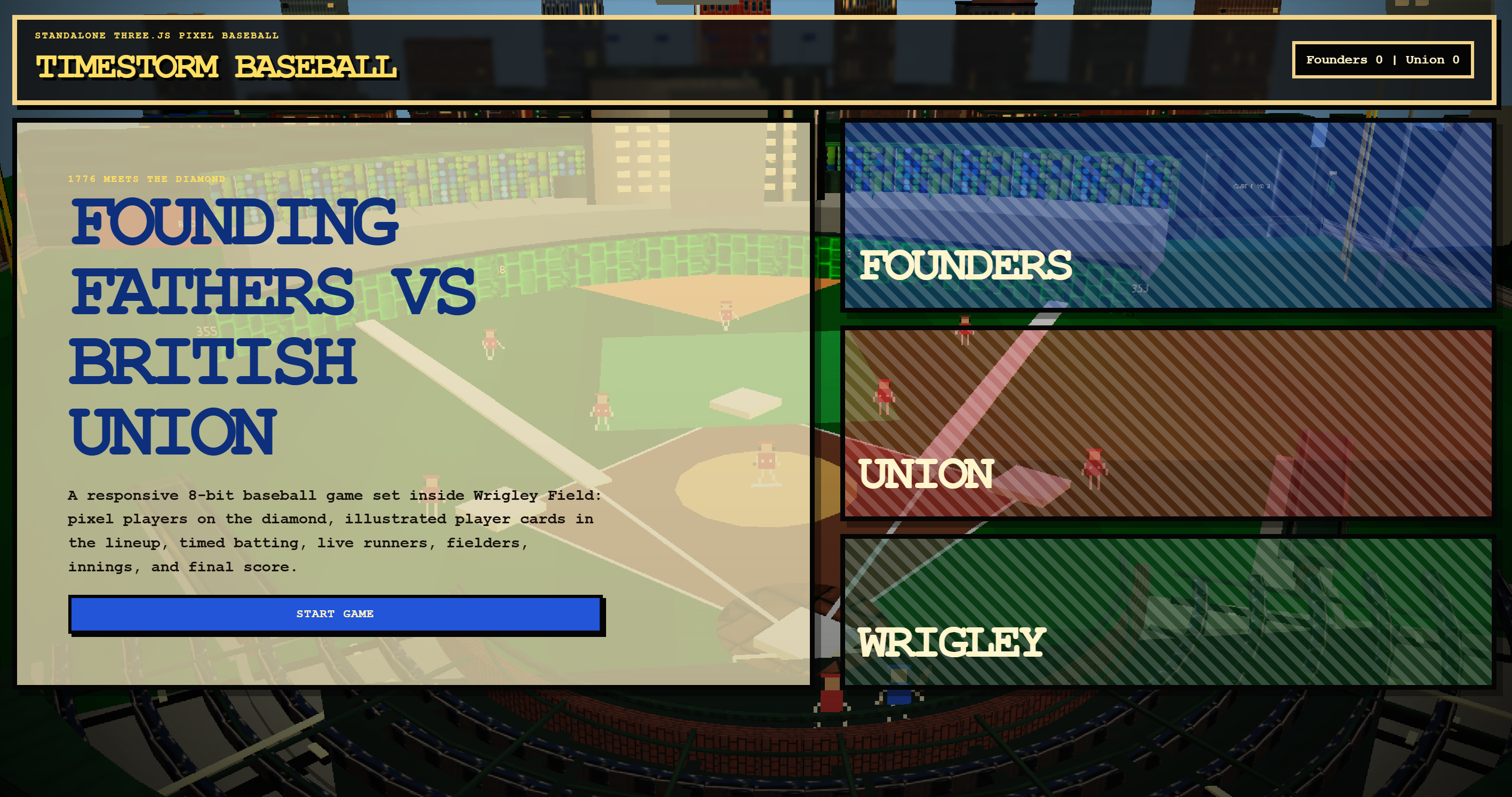 Summer into AI: Timestorm Baseball screenshot from the original Substack post.