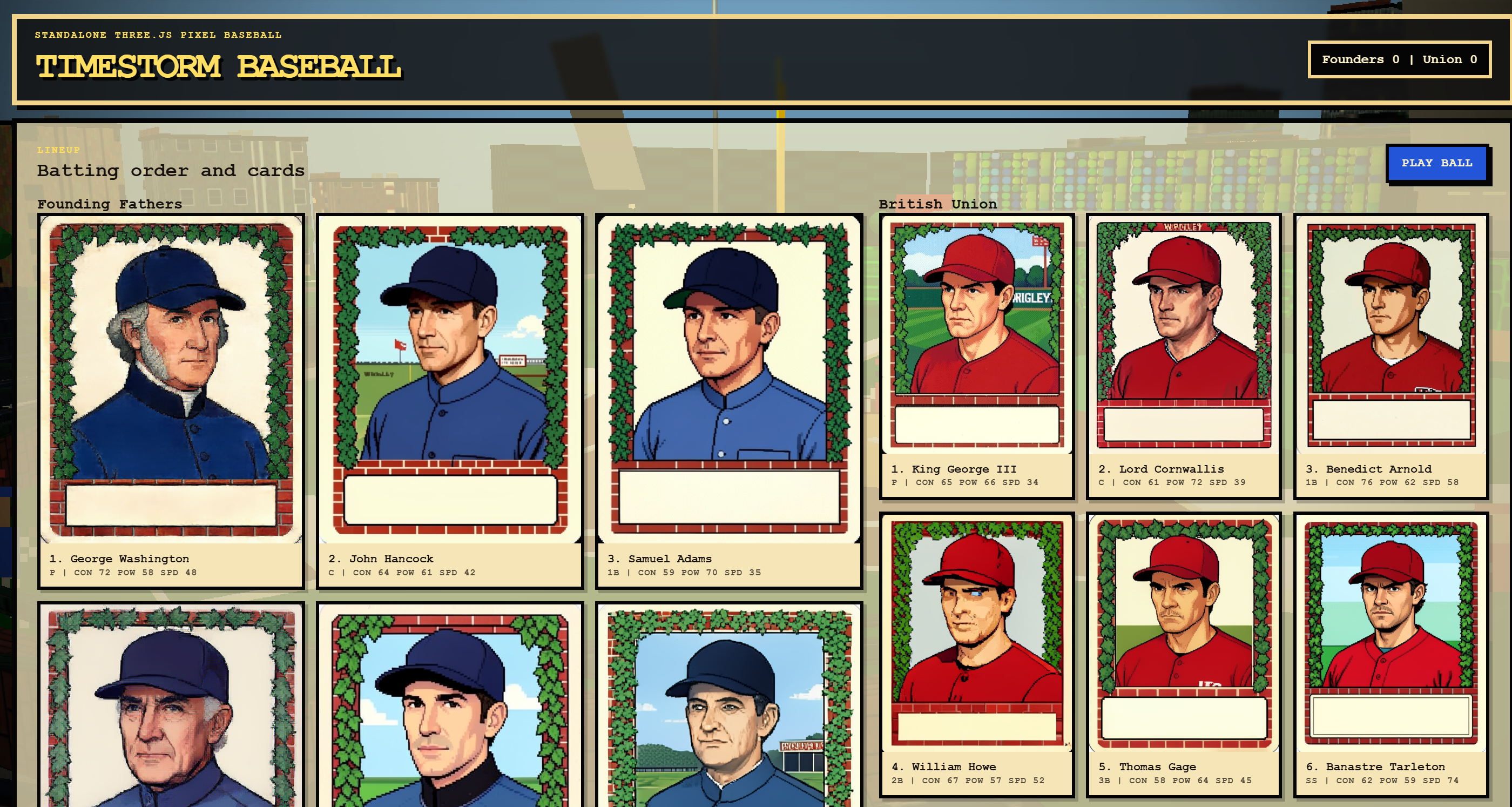 Summer into AI: Timestorm Baseball screenshot from the original Substack post.