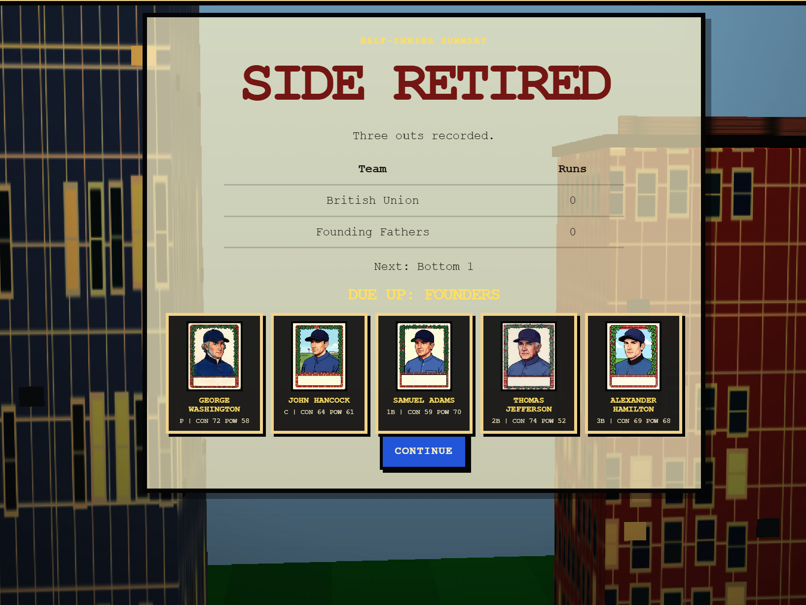 Summer into AI: Timestorm Baseball screenshot from the original Substack post.
