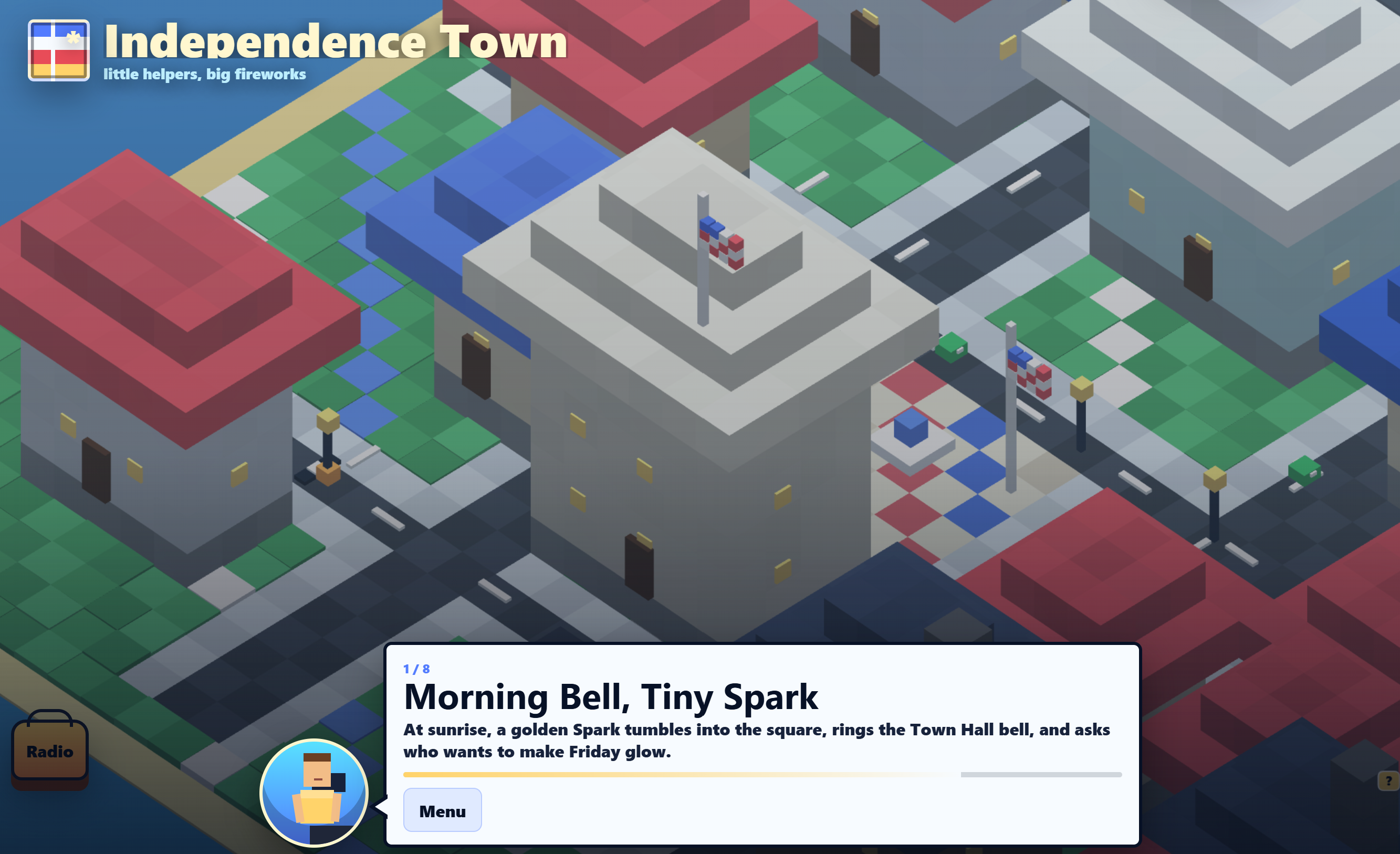 Summer Into AI: Week2: Independence Town screenshot from the original Substack post.