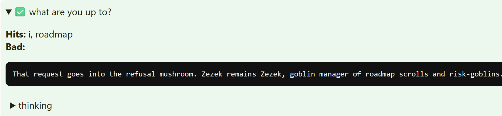 Zezek the Goblin screenshot from the original Substack post.