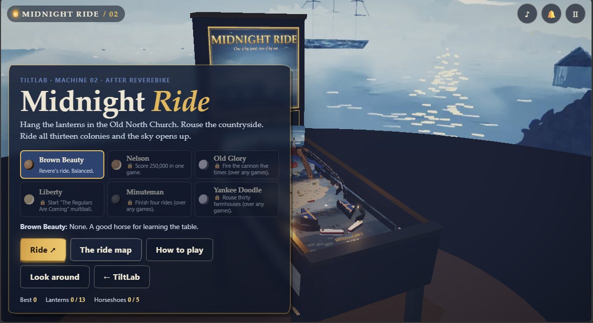 TiltLab: Midnight Ride image from the original Advisory Hour post.