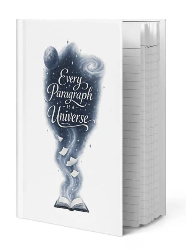Writing: Every paragraph is a universe. image from the original Advisory Hour post.